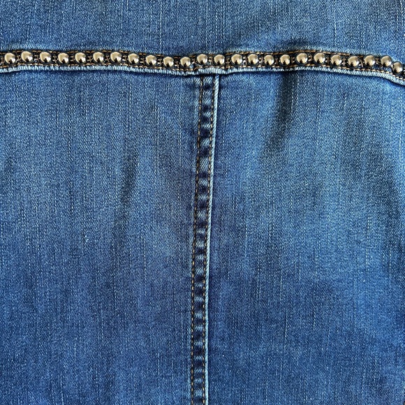 Chico Denim Jacket with Lace Detail Size 3=XL 16 Women Western festive. Preloved - Picture 7 of 9